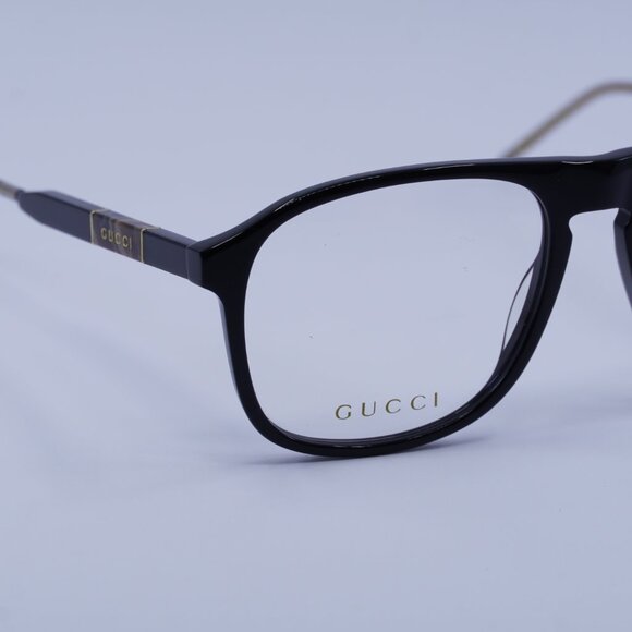 Gucci GG0844O 001 Eyeglasses Black 55mm Aviator Frame - Picture 2 of 10